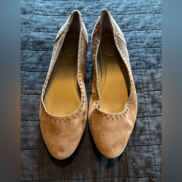 Jack Rogers‎ Ellie Suede Leather Ballet Flats Size 7.5 - Picture 1 of 7